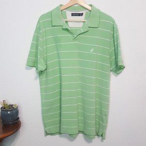 Nautica Men's Striped Polo Shirt Short Sleeve